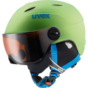junioská lyžařská helma Uvex Visor pro Junior zelená