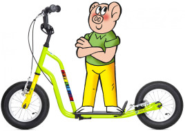 koloběžka Yedoo Čtyřlístek Maxi Bobík - zelená