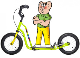 koloběžka Yedoo Čtyřlístek Mini Bobík - zelená