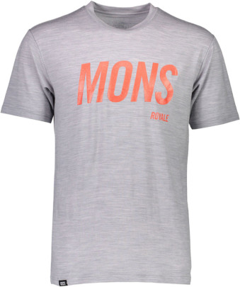 Mons Royale merino triko Icon T-Shirt Slant - šedá
