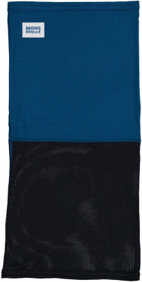 Mons Royale Fifty-Fifty Mesh Neckwarmer - black / oily blue