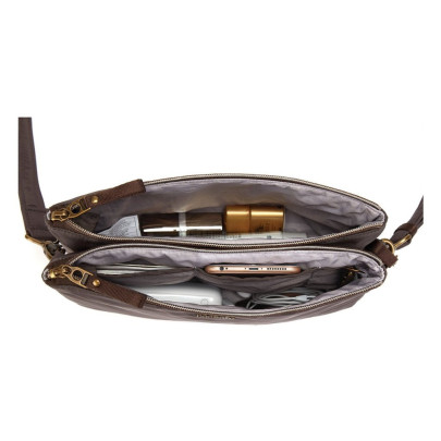 Pacsafe Stylesafe Double Zip Crossbody - hnědá