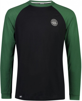 Mons Royale Icon Raglan LS - pine / black