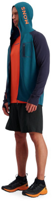 merino mikina Mons Royale TRAVERSE MIDI FULL ZIP HOOD