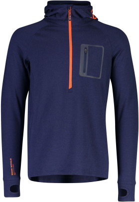 Merino mikina Mons Royale Traverse Midi Half Zip Hood