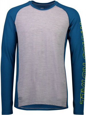 Mons Royale Temple Tech LS - oily blue / grey marl