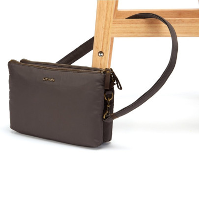Pacsafe Stylesafe Double Zip Crossbody - hnědá