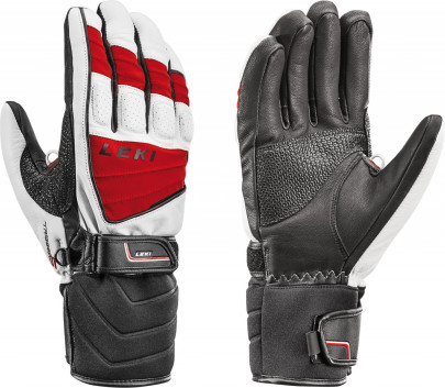 Sportovní sjezdové rukavice Leki Griffin S – červená.