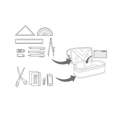 Nitro Pencil Case XL black rose