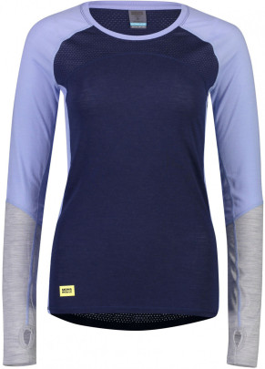 Mons Royale Bella Tech LS - navy / blue fog / grey marl