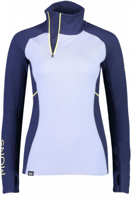 Mons Royale Olympus 3.0 Half Zip - navy / blue fog