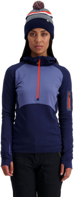 merino mikina Mons Royale Ascend Midi Half Zip Hood