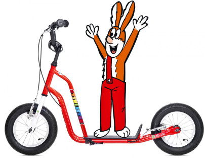 koloběžka Yedoo Čtyřlístek Maxi Pinďa - červená