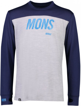 Mons Royale Yotei Tech LS - navy / grey marl