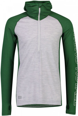 Mons Royale Temple Tech Hood - pine / grey marl