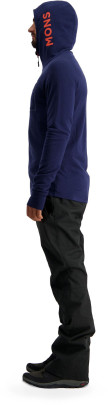 Merino mikina Mons Royale Traverse Midi Half Zip Hood