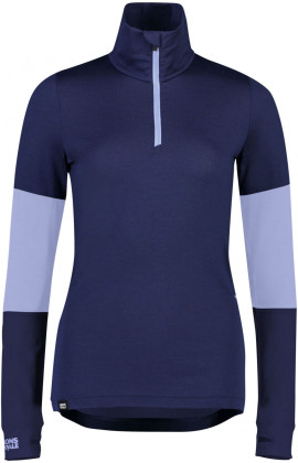 Mons Royale Cornice Half Zip - navy / blue fog