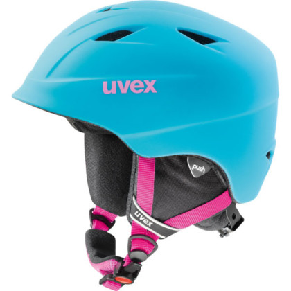 juniorská lyžařská helma Uvex Airwing 2 Pro modrá