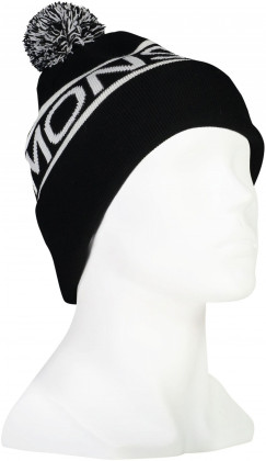 Mons Royale Pom-Pom Beanie - black / white