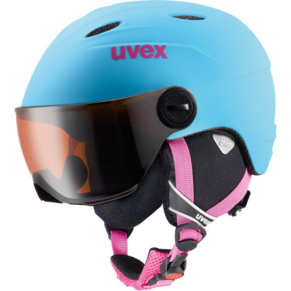junioská lyžařská helma Uvex Visor pro Junior modrá