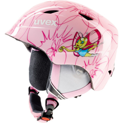 junioská lyžařská helma Uvex Airwing 2 růžová víla