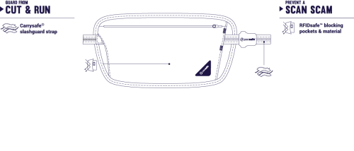 ledvinka Pacsafe Coversafe X100 Waist Wallet