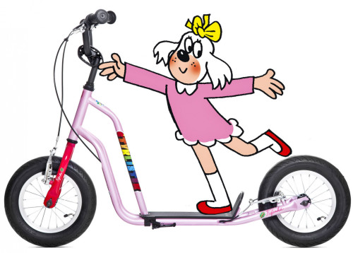 koloběžka Yedoo Čtyřlístek Maxi Fifinka - ružová