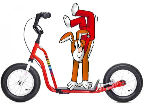 koloběžka Yedoo Čtyřlístek Mini Pinďa - červená