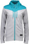 Mons Royale merino mikina COVERT MID-HIT HOODY aqua / grey marl