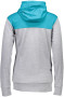 Mons Royale merino mikina COVERT MID-HIT HOODY aqua / grey marl