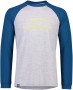 Mons Royale Icon Raglan LS - oily blue / grey marl