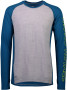 Mons Royale Temple Tech LS - oily blue / grey marl