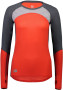 Mons Royale Bella Tech LS - poppy / charcoal / grey marl